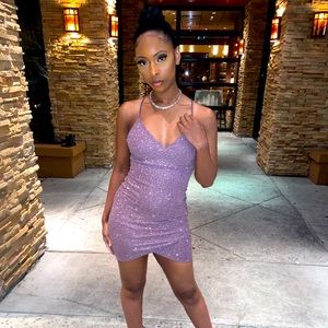 Spaghetti strap shimmer dress